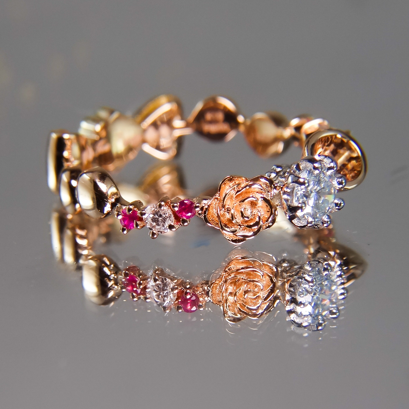 賑やかな薔薇のお茶会リング